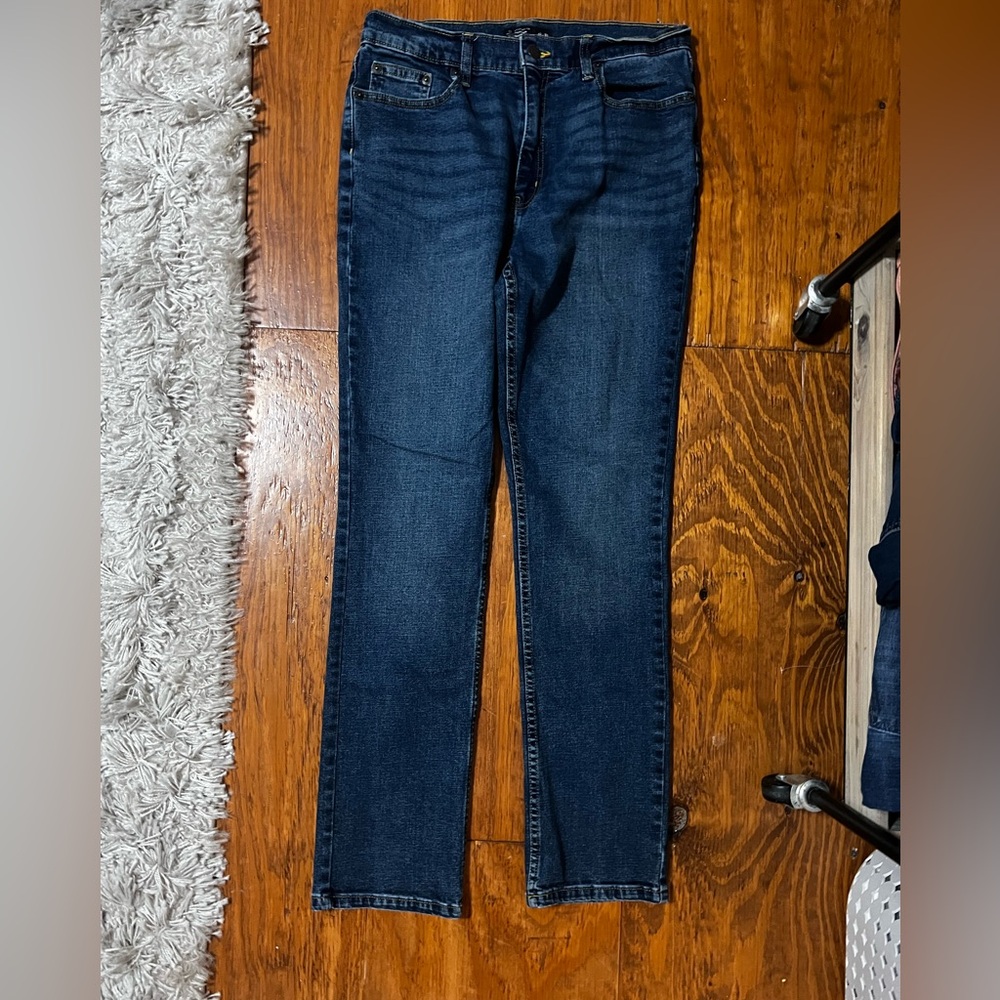 Members Mark Dark Blue Straight Leg Stretch Jeans 32x32